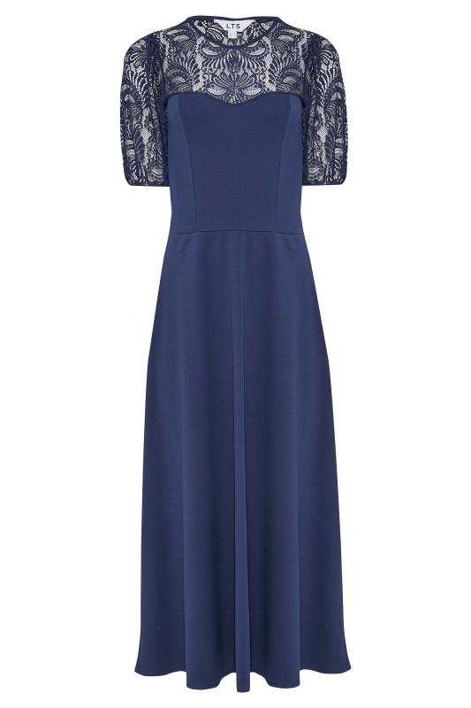Tall Women's LTS Navy Blue Lace Midi Dress | Long Tall Sally 6