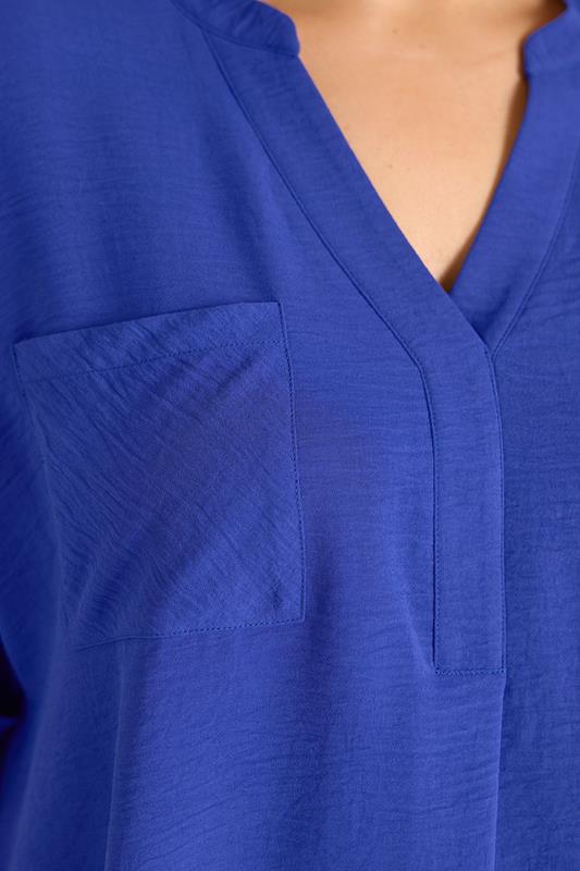 EVANS Plus Size Blue Short Sleeve Utility Blouse | Evans  4
