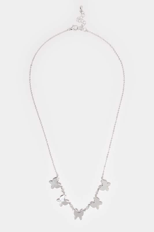 Silver Tone Butterfly Necklace 4