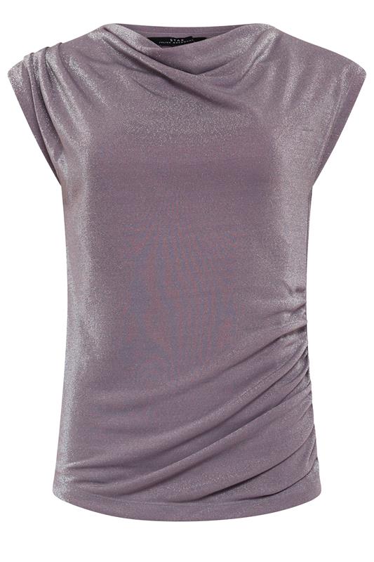 STAR Lilac Shimmer Draped Top | StarByJM 5