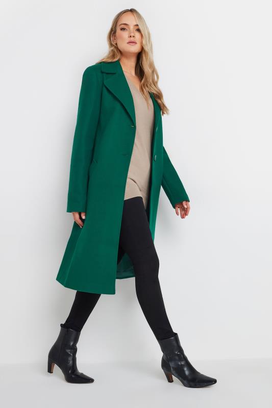 LTS Tall Green Single Breasted Formal Coat | Long Tall Sally 2