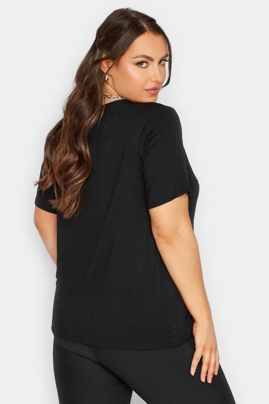 LIMITED COLLECTION Plus-Size Curve Black 'Love' Heart Print T-Shirt | Yours Clothing 3