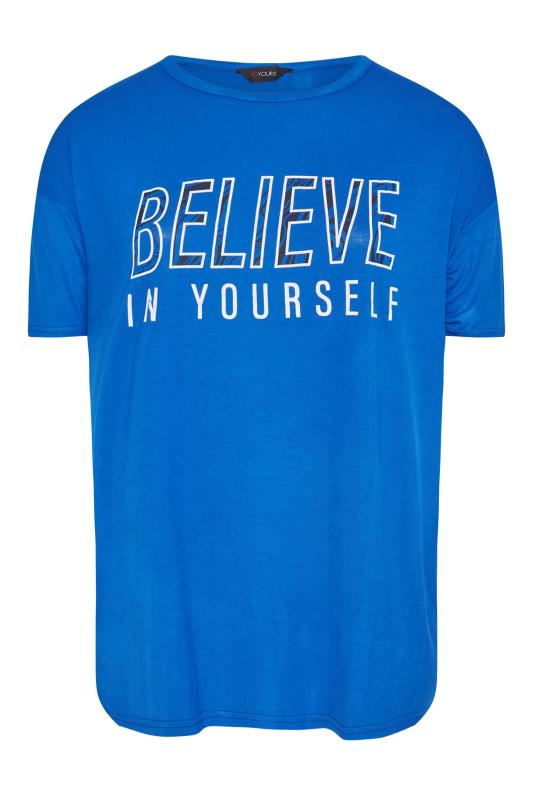 ACTIVE Curve Cobalt Blue 'Believe In Yourself' Slogan Top 5