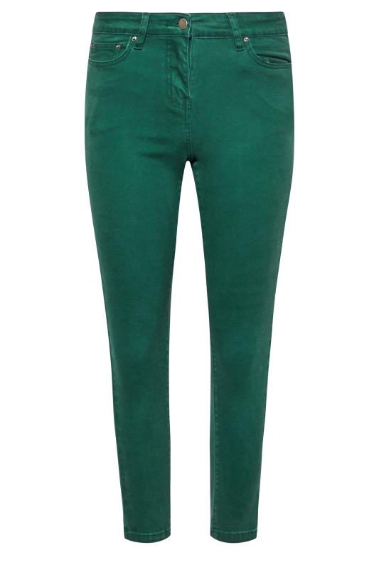 Petite Dark Green Skinny AVA Jeans | PixieGirl 4
