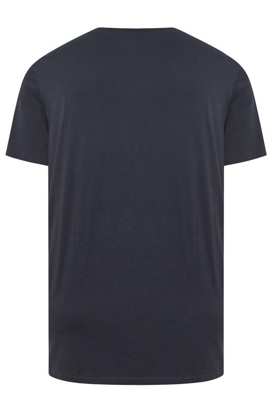 JACK & JONES Big & Tall Dark Navy Blue Slogan T-Shirt | BadRhino 4