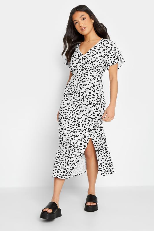 PixieGirl White Dalmatian Print Tea Dress | PixieGirl 1