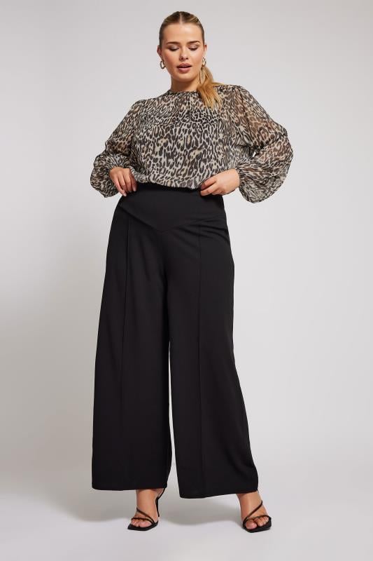 YOURS LONDON Plus Size Natural Brown Leopard Print Mesh Blouse | Yours Clothing  3