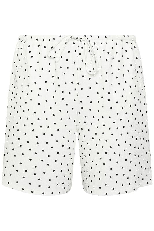 YOURS Plus Size White Polka Dot Shorts | Yours Clothing 5