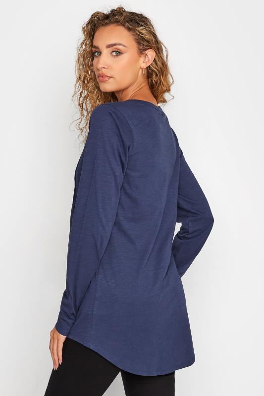 LTS MADE FOR GOOD Tall Blue Henley Top 3