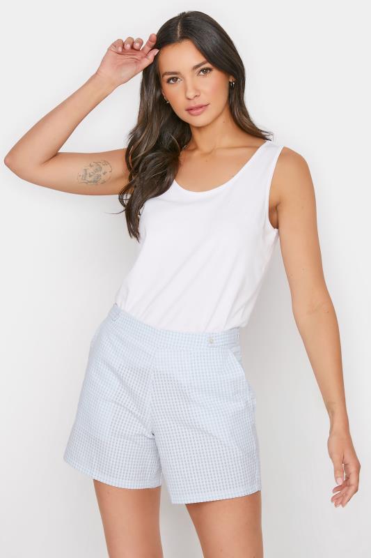  Grande Taille LTS Tall Blue Gingham Print Shorts