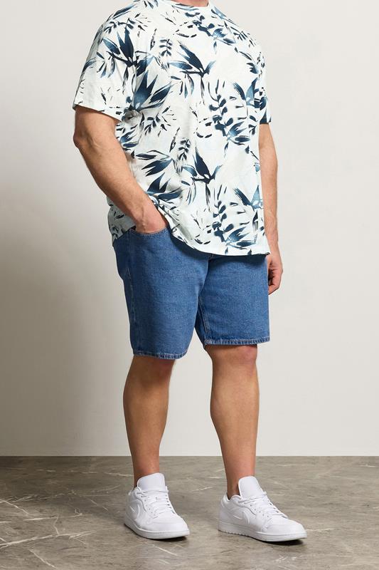 JACK & JONES Big & Tall Blue Denim Shorts