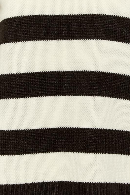 Petite Black & White Stripe Funnel Neck Jumper | PixieGirl 5