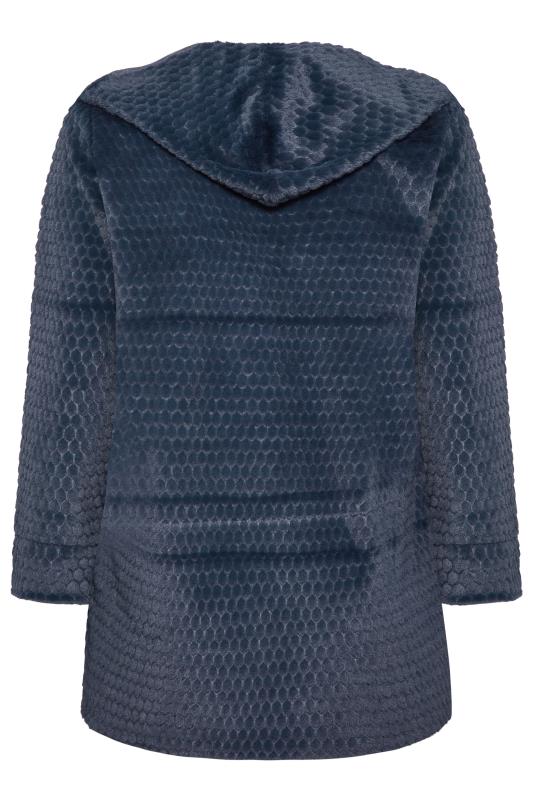YOURS LUXURY Plus Size Navy Blue Faux Fur Hooded Jacket | Yours Clothing 8