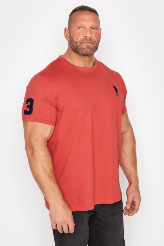 U.S. POLO ASSN. Big & Tall Orange Player 3 T-Shirt 1
