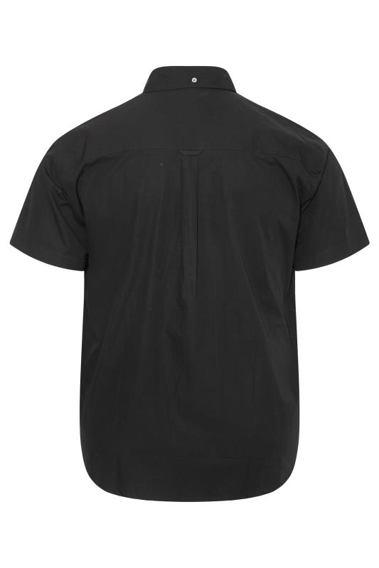 BadRhino Big & Tall Black Cotton Poplin Short Sleeve Shirt 4