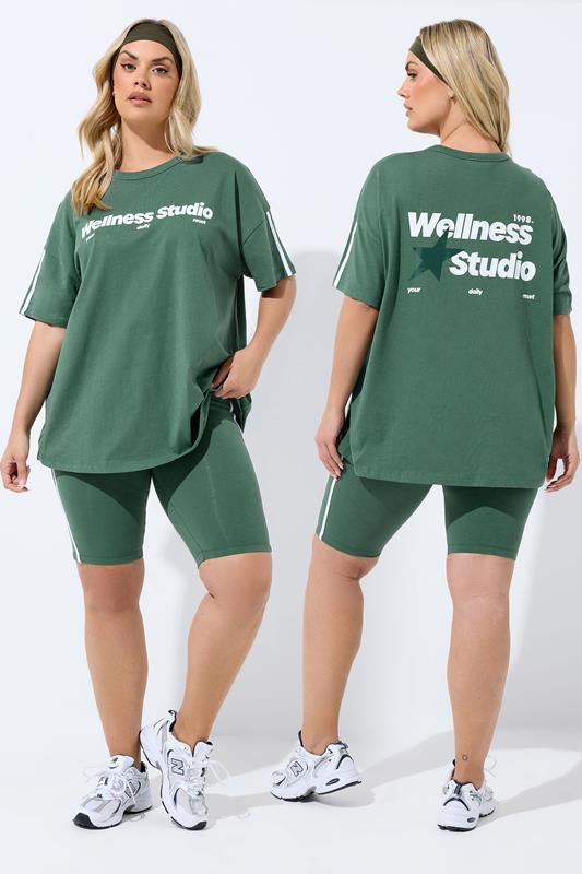  YOURS ACTIVE camiseta verde «Wellness Studio»
