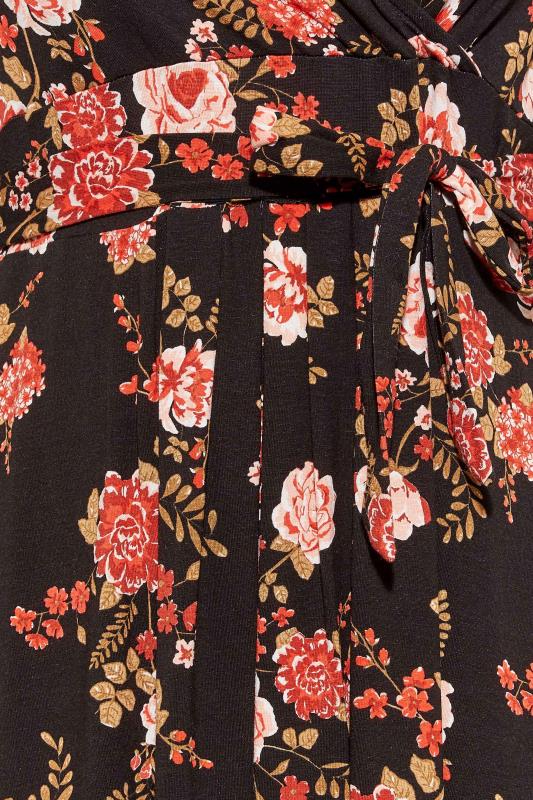 Plus Size Black Paisley Print Wrap Dress | Yours Clothing 5