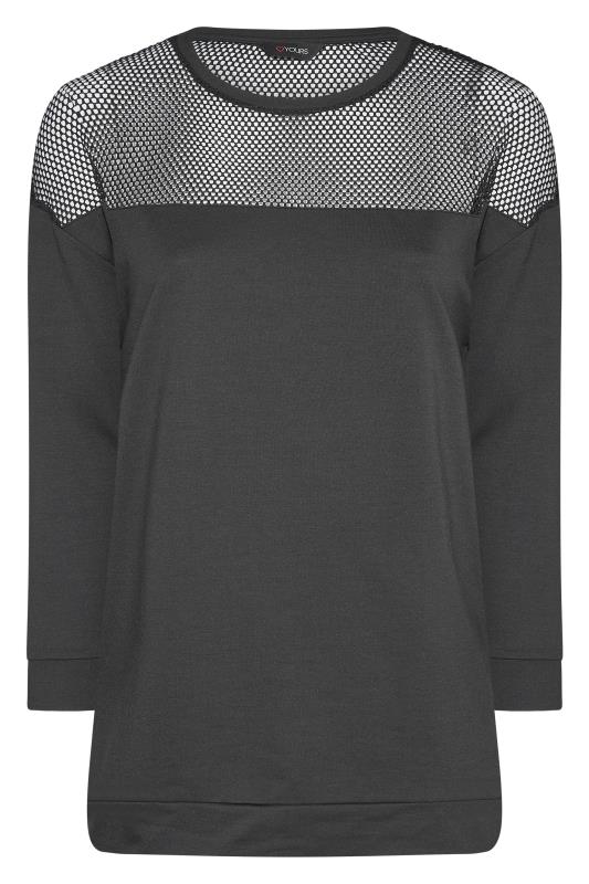 Curve Black Mesh Panel Sweatshirt 5