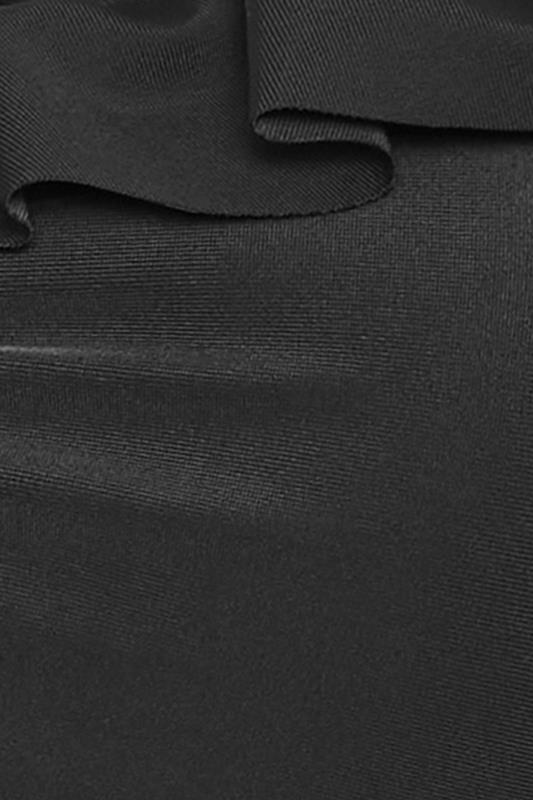 YOURS Plus Size Black Metal Trim Frill Bikini Top | Yours Clothing 6