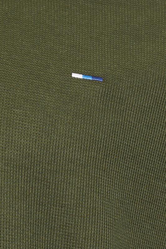 BadRhino Big & Tall Khaki Green Two Tone Waffle Polo Shirt | BadRhino 7