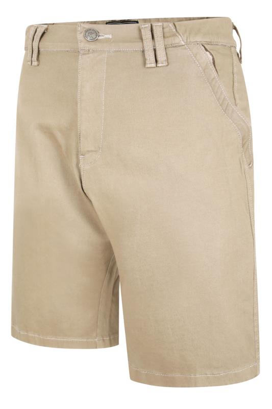 Men's  KAM Big & Tall Beige Brown Stretch Rugby Shorts