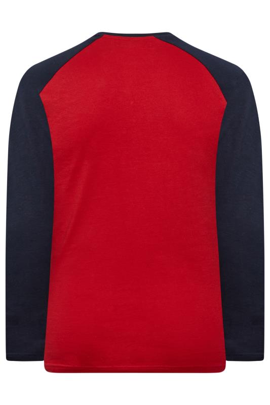 BadRhino Big & Tall Red & Blue Car Print 'Legendary Motors' Slogan Long Sleeve T-Shirt | BadRhino 4