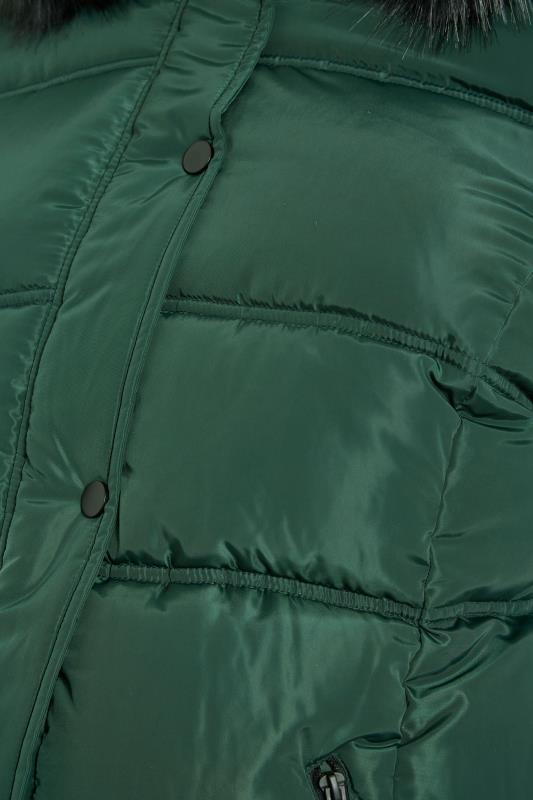 BUMP IT UP MATERNITY Curve Green Side Zips Puffer Coat 6