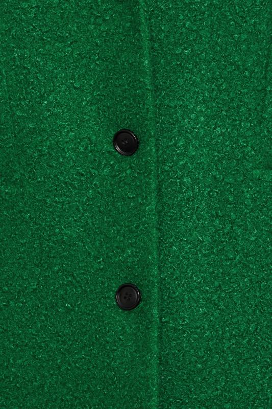 YOURS Plus Size Green Boucle Coat | Yours Clothing 5