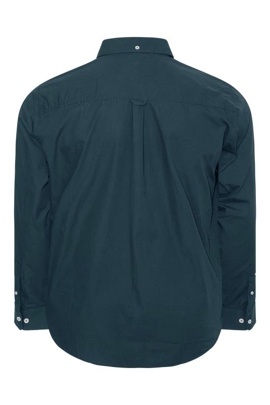 BadRhino Big & Tall Navy Blue Cotton Poplin Long Sleeve Shirt 4