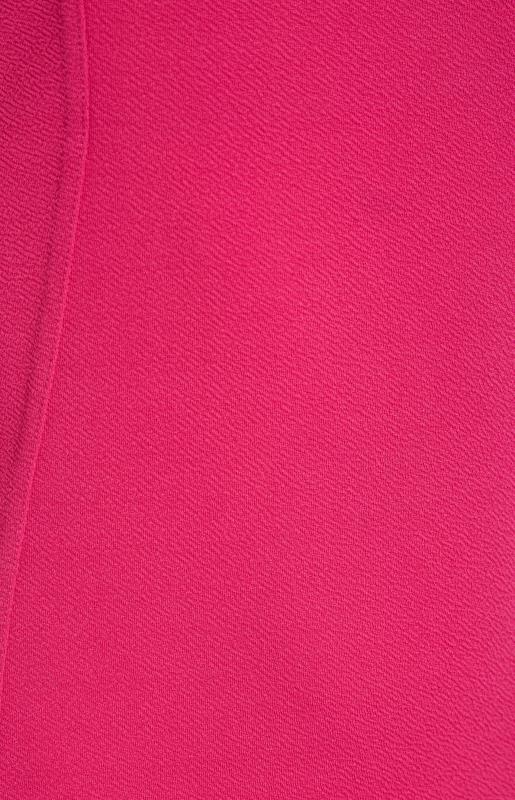 Tall Women's LTS Bright Pink Notch Neck Midi Dress | Long Tall Sally 5