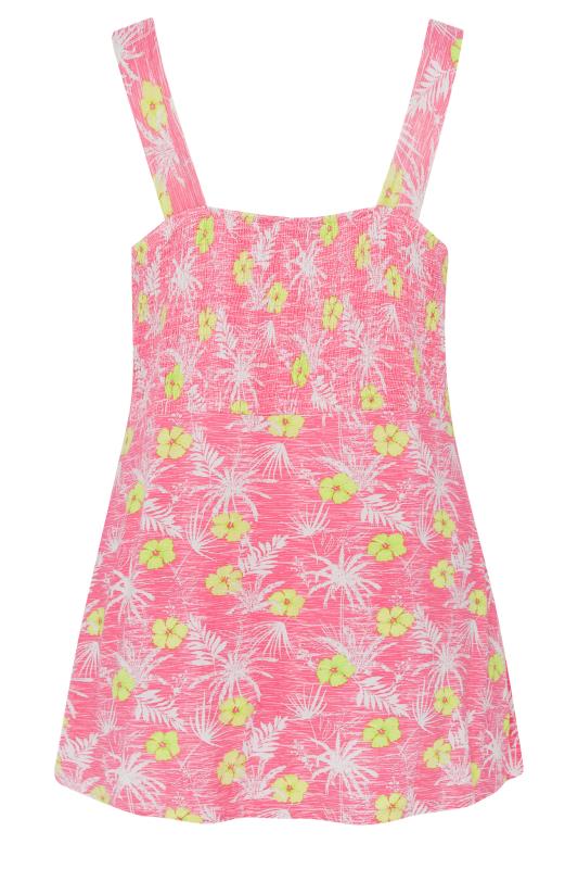 YOURS Plus Size Pink Tropical Print Vest Top | Yours Clothing 7