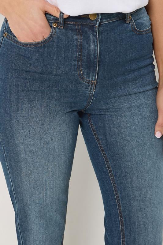 LTS Tall Women's Mid Blue Straight Leg Jeans | Long Tall Sally 4