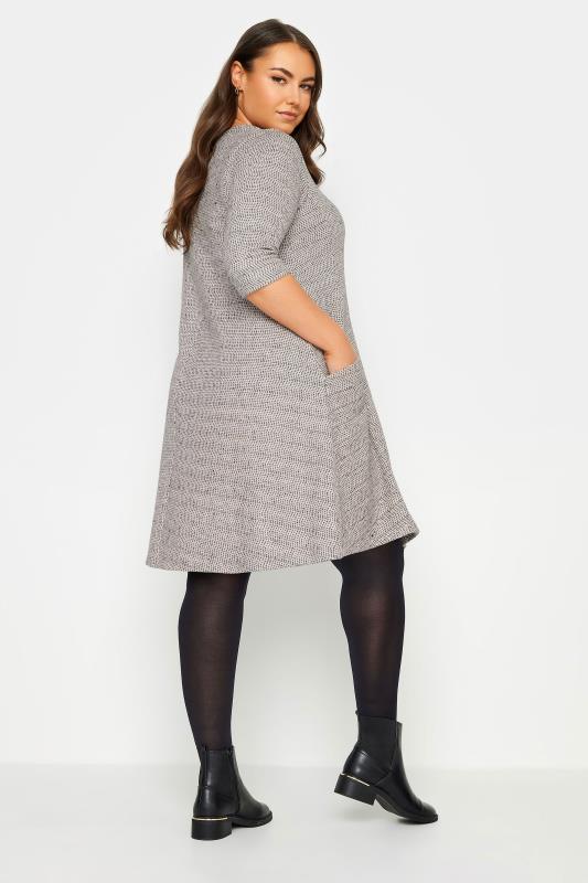 YOURS Curve Light Grey Soft Touch Pocket Dress | Yours Clothing 3
