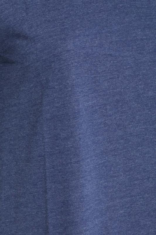 Plus Size Denim Blue Marl V-Neck Essential T-Shirt | Yours Clothing  4
