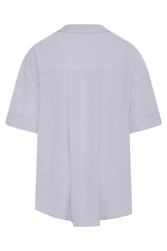 LIMITED COLLECTION Plus Size Lilac Purple Rugby Throw On Shirt | Yours Clothing 7