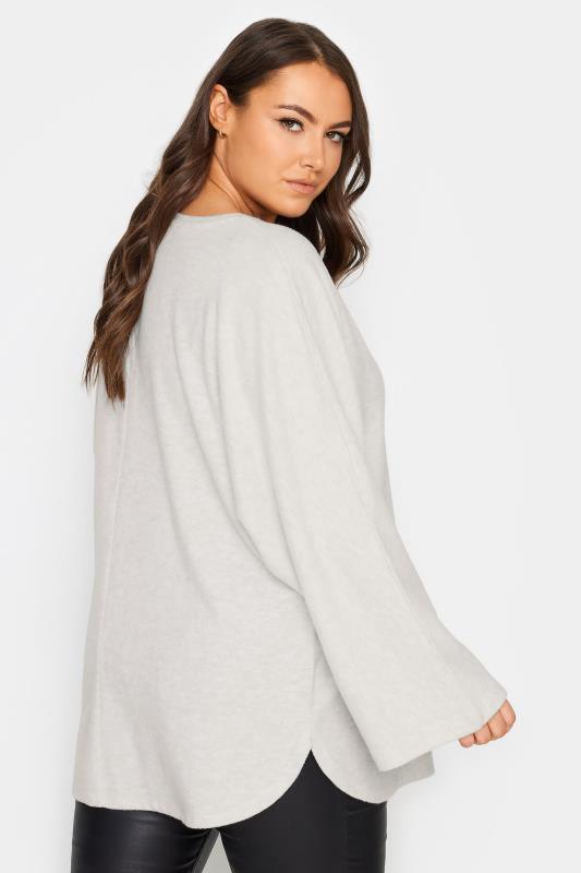 YOURS LUXURY Plus Size Cream Batwing Sleeve Jumper | Yours Clothing 3