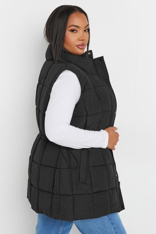 YOURS Plus Size Black Quilted Lightweight Gilet | Yours Clothing 1