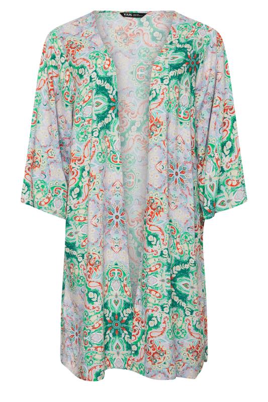 YOURS Plus Size Purple Paisley Print Kimono | Yours Clothing 5