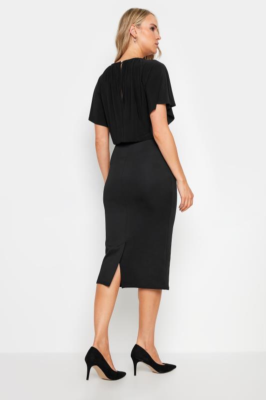 LTS Tall Women's Black Scuba Midi Dress | Long Tall Sally 3