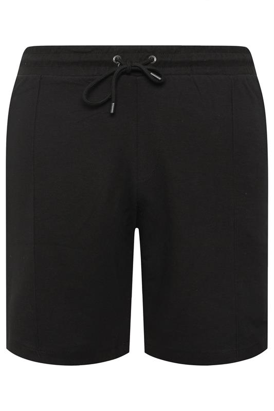 KAM Big & Tall Black Jacquard Textured Shorts | BadRhino 2