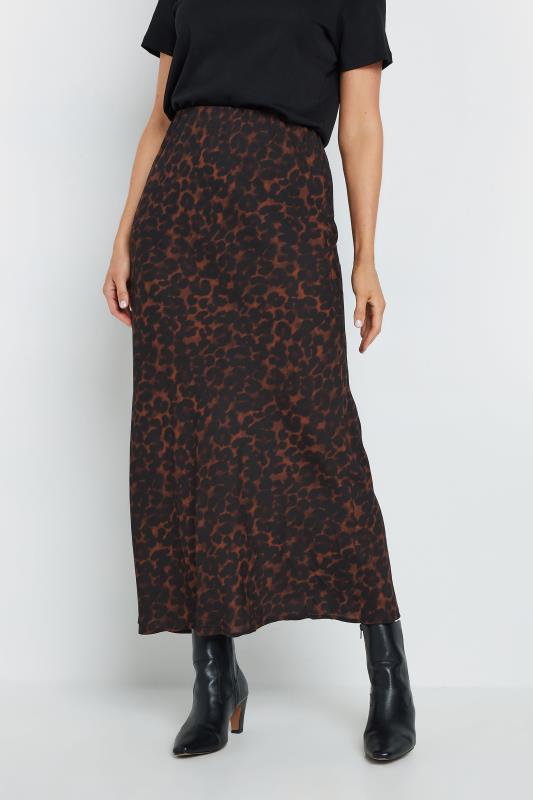 LTS Tall Women's Chocolate Brown Leopard Print Midaxi Skirt | Long Tall Sally 3