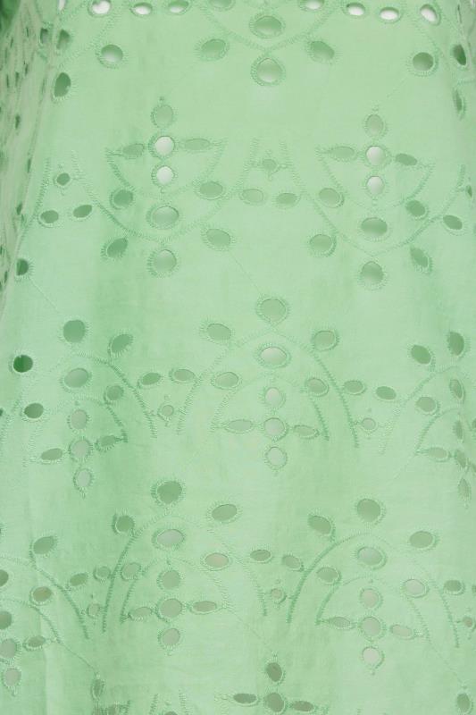 LTS Tall Women's Green Broderie Front T-Shirt | Long Tall Sally 5