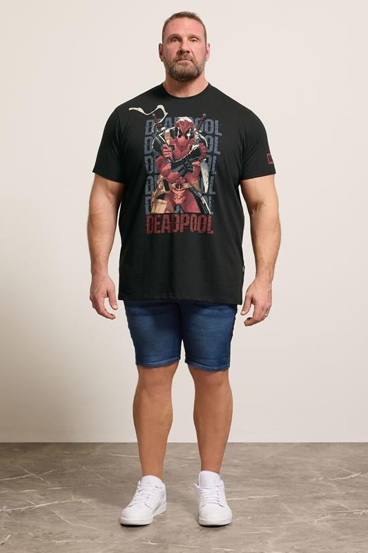BadRhino Big & Tall Black Deadpool Graphic T-Shirt | BadRhino 1