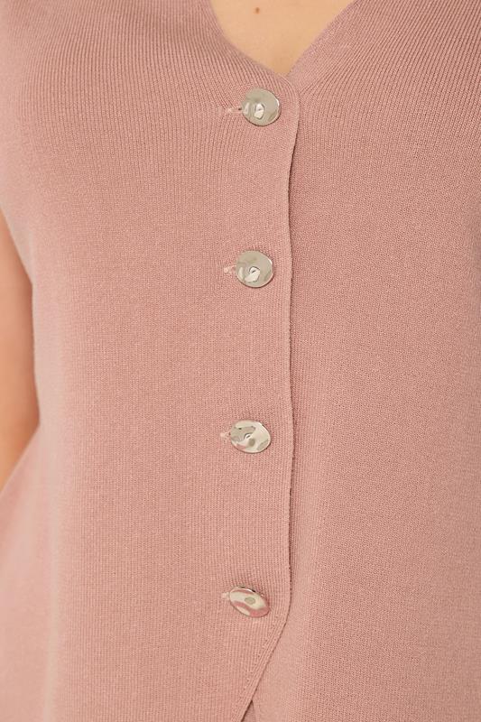 LTS Tall Women's Light Pink Button Knitted Cardigan | Long Tall Sally 4