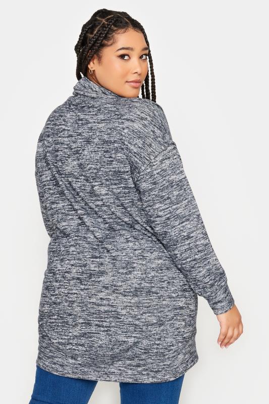 YOURS LUXURY Plus Size Grey Soft Touch Turtle Neck Jumper | Yours Clothing 3