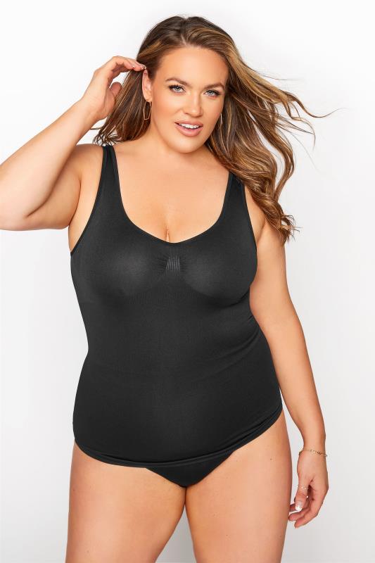  Grande Taille Black Firm Control Seamless Vest