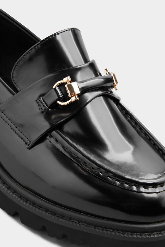 LIMITED COLLECTION Plus Size Black Chunky Saddle Loafers In Extra Wide EEE Fit | Yours Clothing 5