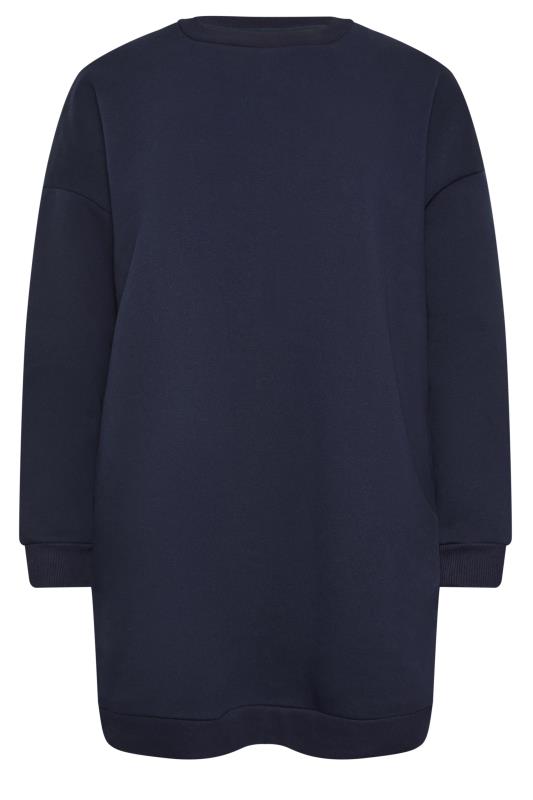 YOURS Plus Size Navy Blue Sweatshirt Dress | Yours Clothing 5
