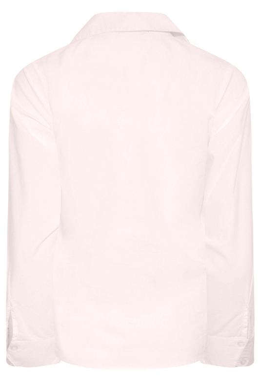 YOURS PETITE Plus Size Pink Fitted Cotton Shirt | Yours Clothing 7