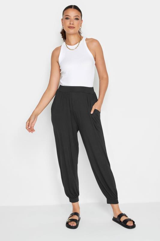 LTS Tall Black Cropped Harem Trousers | Long Tall Sally 2